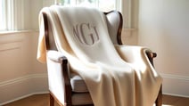 a monogrammed blanket 