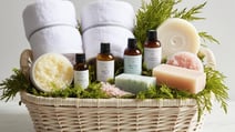 A spa day gift basket