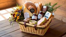 a gift basket with local products