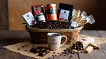 a coffee gift basket